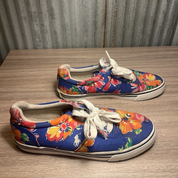Polo Ralph Lauren Women's Floral Sneakers Shoes US 4.5 - Picture 4 of 8